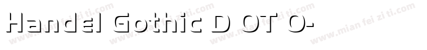 Handel Gothic D OT O字体转换